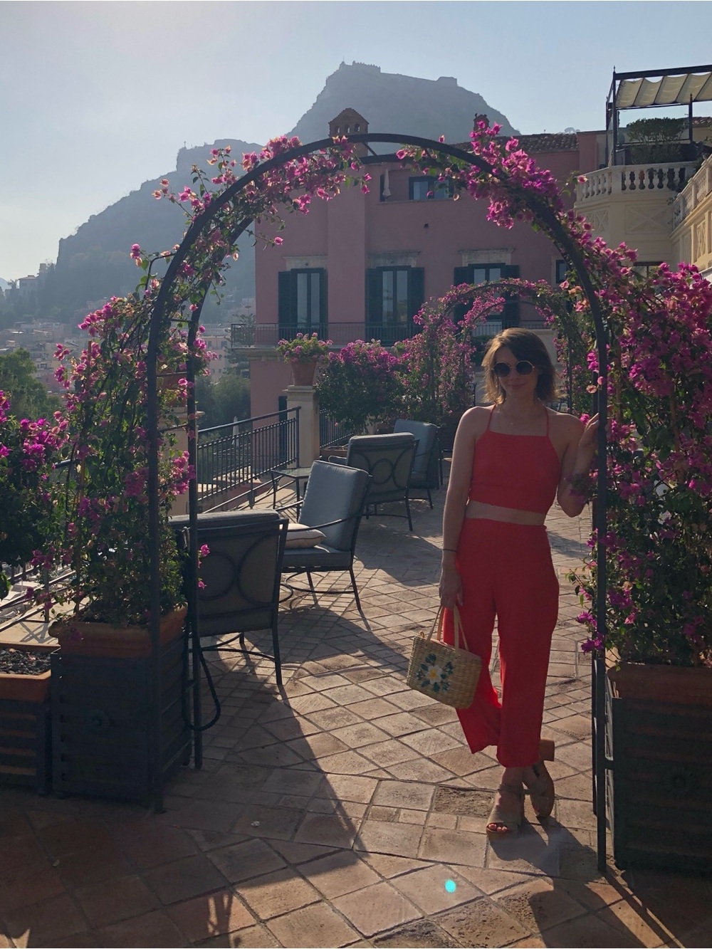 Reformation Red/Orange Two Piece Set